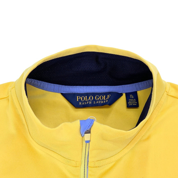 Gorp Sport Polo Golf Ralph Lauren Quarter Zip Men’s XL Yellow Performance - Picture 4 of 11